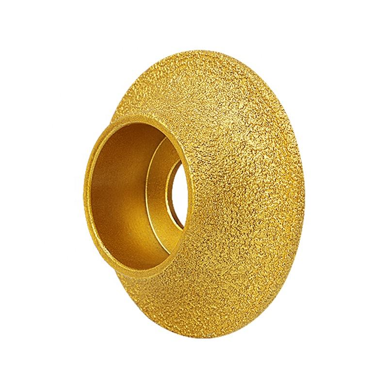 75mm Vacuum Brazed Diamond hand profile wheel for Grinding Shaping Or Beveling