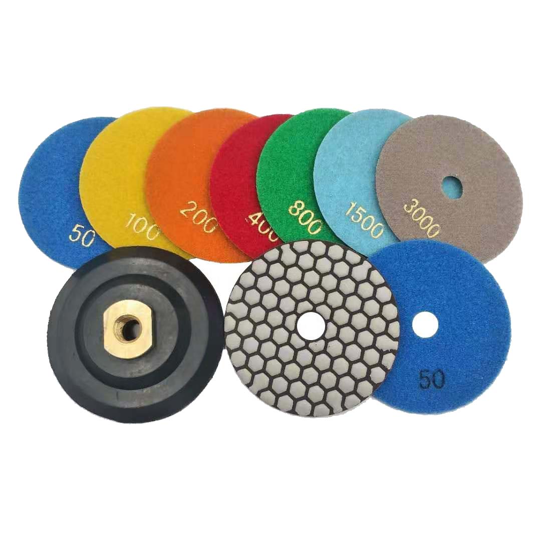 4 Inch Dry Diamond Polishing Pads -dry polishing pads for marble and granite diamond marble polisher pads