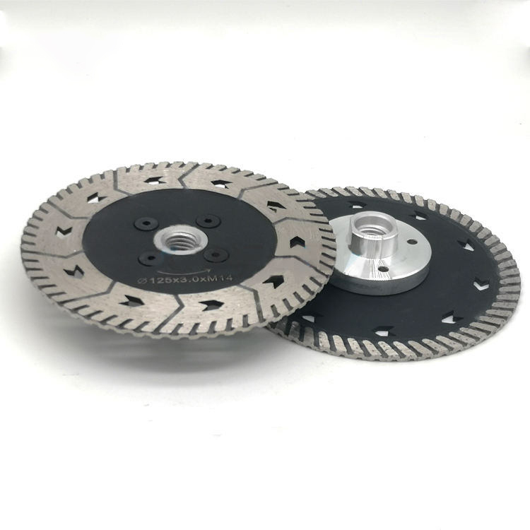 125mm 5'' diamond turbo cutting grinding disc saw blade for granite marble stone