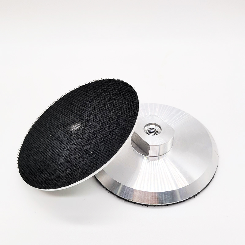 Aluminum back up pad backer pad for stone wet polisher Rigid backing pad for diamond polishing pads Hook and loop backing pad 4-inch backing pad