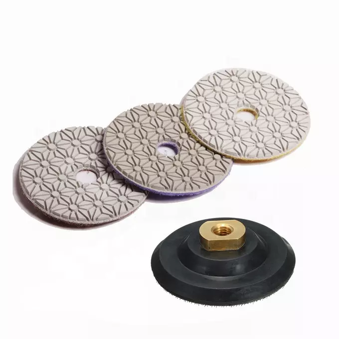 Factory Direct Sale 4inch 100mm Diamond Marble Polishing Pads For Granite Stone granite polishing pads 3 abrasive polishing pad