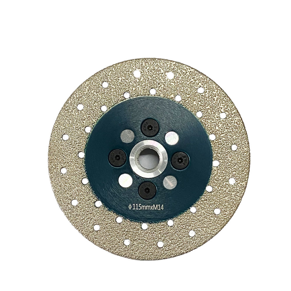 Double Sided Vacuum Brazed Diamond Cutting & Grinding Disc With M14 Thread For Cutting Stone/granite/marble/concrete