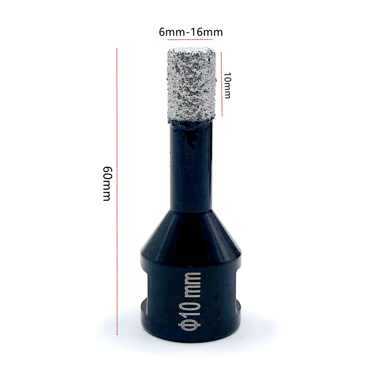 Dry Diamond Drilling Core Bits Ceramic Tile Hole Saw Cutter Granite Marble Drill Bits with 6-16mm M14 Thread Opener