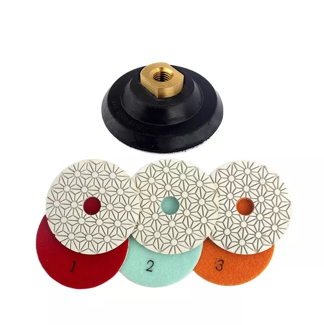 Factory Direct Sale 4inch 100mm Diamond Marble Polishing Pads For Granite Stone granite polishing pads 3 abrasive polishing pad