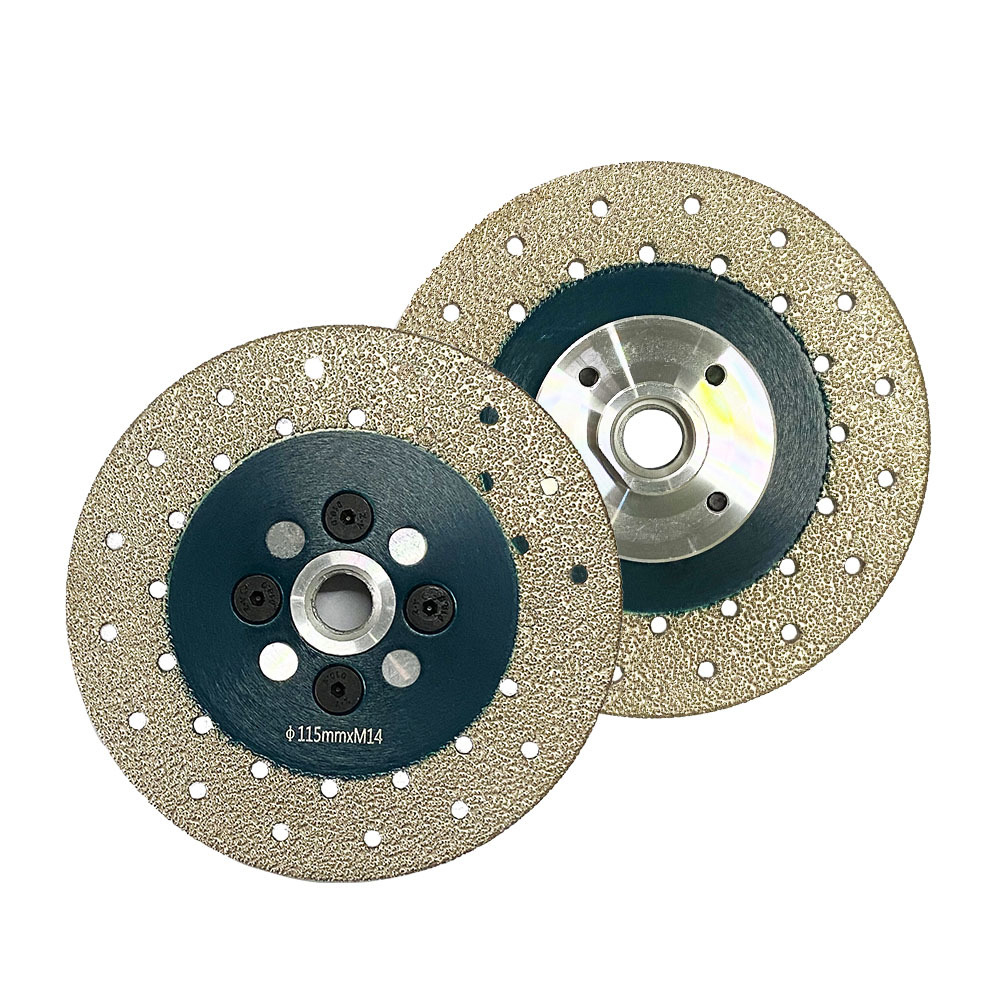 Double Sided Vacuum Brazed Diamond Cutting & Grinding Disc With M14 Thread For Cutting Stone/granite/marble/concrete