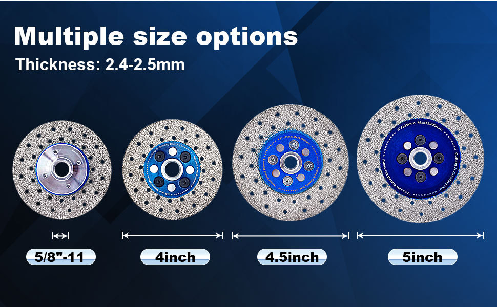 Double Sided Vacuum Brazed Diamond Cutting & Grinding Disc With M14 Thread For Cutting Stone/granite/marble/concrete