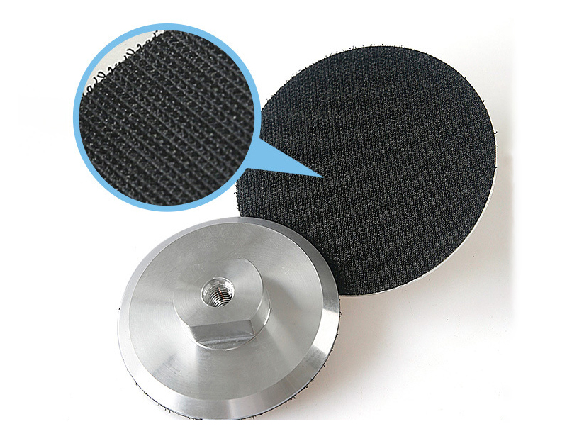 Aluminum back up pad backer pad for stone wet polisher Rigid backing pad for diamond polishing pads Hook and loop backing pad 4-inch backing pad