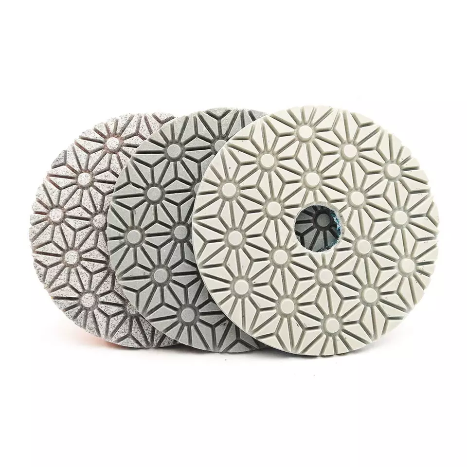 Factory Direct Sale 4inch 100mm Diamond Marble Polishing Pads For Granite Stone granite polishing pads 3 abrasive polishing pad