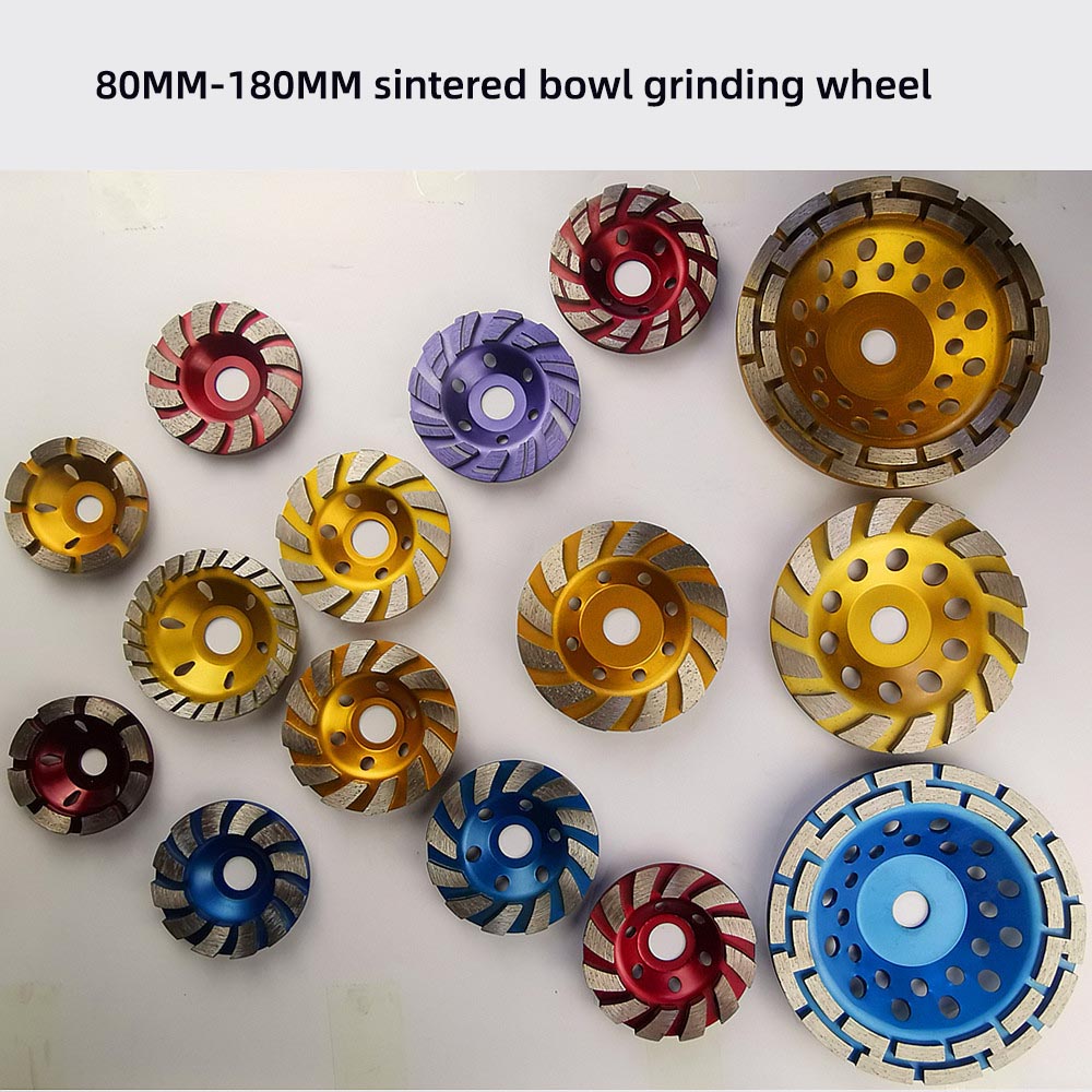 Large agglomerate diamond grinding wheel sintered bowl grinding stone concrete cement waveform broad knife grinding wheel