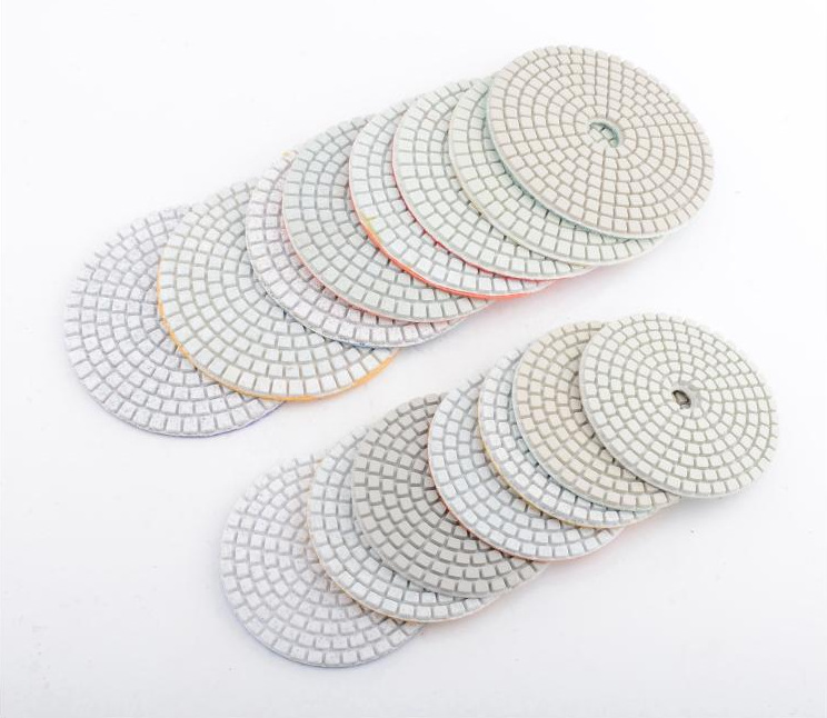 5inch Flexible Resin Abrasive Diamond Polishing Disk Stone Concrete Marble Polishing Pad For Polisher