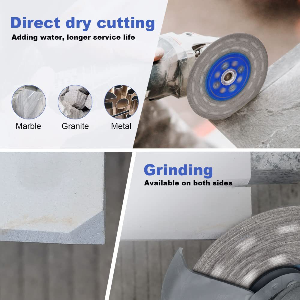 Double Sided Vacuum Brazed Diamond Cutting & Grinding Disc With M14 Thread For Cutting Stone/granite/marble/concrete